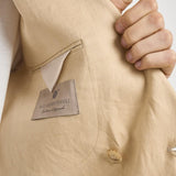 Abito uomo beige in lino MERINI ABS707BEIGE ACCADEMIE TESSILI 