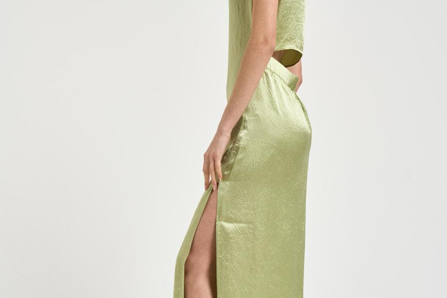 Abito donna lungo verde 32101 0333 FILIPPA K 