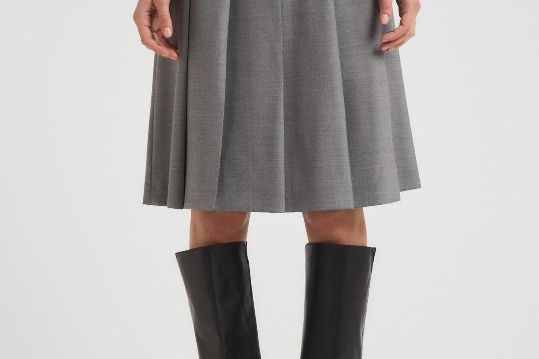 Gonna donna midi Gimmy grigia GIMMY 010 MAX MARA STUDIO 