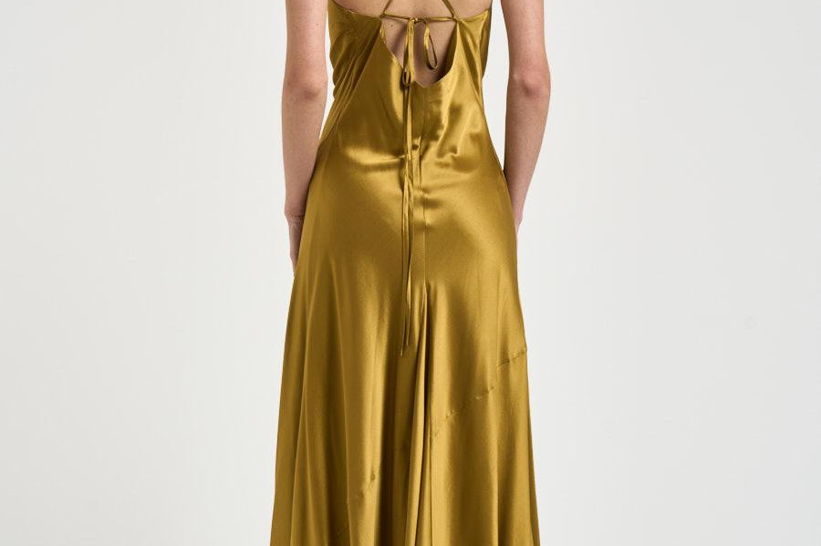 Abito donna lungo oro 626SS6809S GOLDEN DANAME 