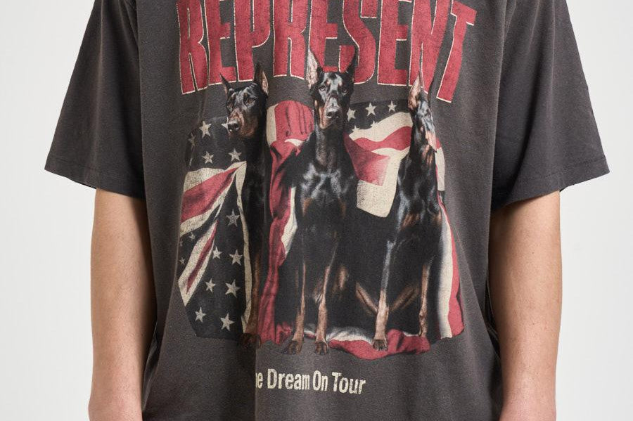 T-shirt uomo stampa all-over antracite 100593 46SUNFADEGREY REPRESENT 