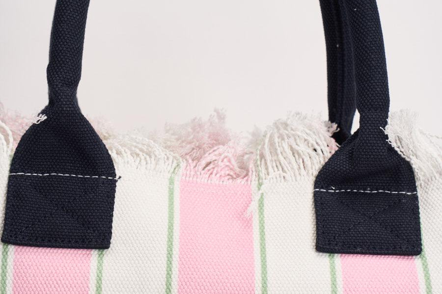 Borsa donna Vanity a righe rosa e bianca VANITY 02598L MC2 SAINT BARTH 
