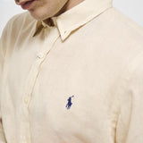 Camicia uomo in lino crema 710968915 005 RALPH LAUREN 