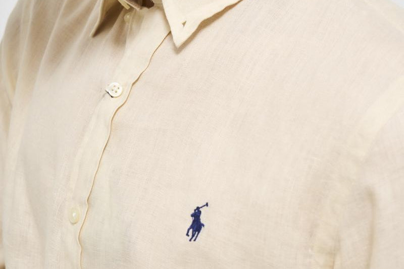 Camicia uomo in lino crema 710968915 005 RALPH LAUREN 