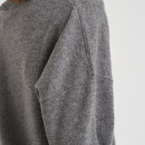 Maglia donna girocollo grigio KAIRA DARKHEATHERWAY ABSOLUT CASHMERE. 