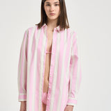 Camicia donna a righe rosa BRIG001 2153 MC2 SAINT BARTH 