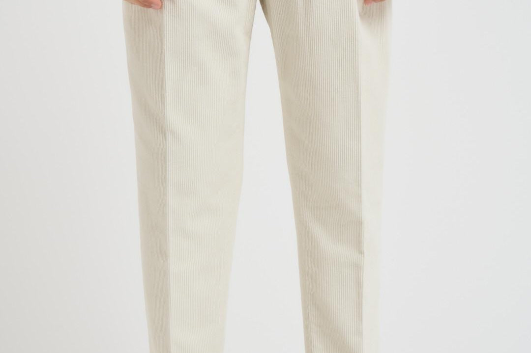 Pantalone uomo a costine sabbia BELLOD 40045130 BRIGLIA 