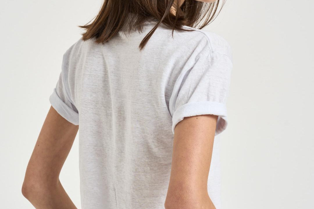 T-shirt donna Koldia girocollo in lino bianca TS0315FA A1N09E20WH MARANT ETOILE 