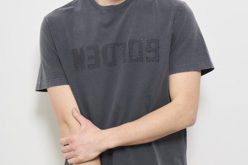 T-shirt uomo girocollo grigio GMP01220 P00067160318 GOLDEN GOOSE 