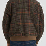 Bomber uomo college tartan marrone 1000565 826 LES DEUX 