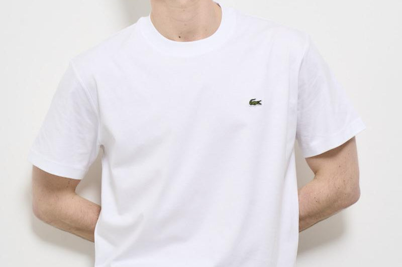 T-shirt uomo girocollo bianca TH7318 001 LACOSTE 