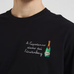 T-shirt uomo girocollo nera con ricamo ARNOTTWM DAIF00EMB MC2 SAINT BARTH 