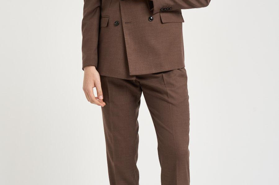 Abito uomo doppiopetto marrone VANGOGH AB7277MORO ACCADEMIE TESSILI 