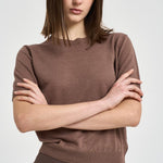 T-shirt donna in maglia tortora 850304 ZA492Z3560 ZANONE 