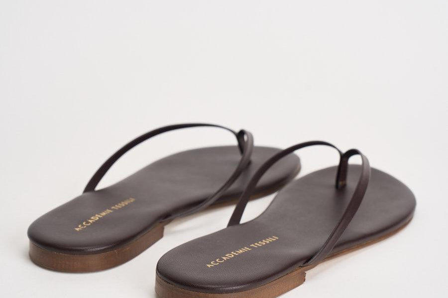 Sandalo donna infradito marrone 10165 NERO ACCADEMIE TESSILI 