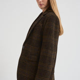 Giacca donna Gesina a quadri marrone VE0522FB C3D02E67KI MARANT ETOILE 