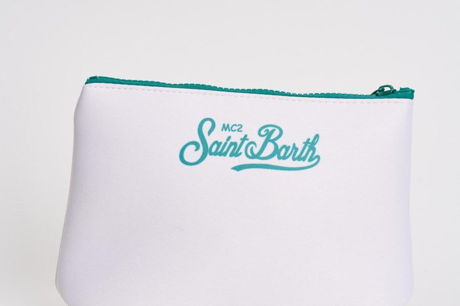 Pochette donna Forte Dei Marmi bianca e verde acqua ALINE 02579L MC2 SAINT BARTH 