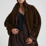 Eco pelliccia donna lunga marrone 9033 PECAN SWORD 6.6.44 