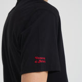 T-shirt uomo girocollo nera con ricamo ARNOTTWM DAIF00EMB MC2 SAINT BARTH 