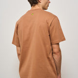 T-shirt uomo girocollo marrone ATH084 094 BARROW 