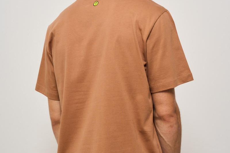 T-shirt uomo girocollo marrone ATH084 094 BARROW 