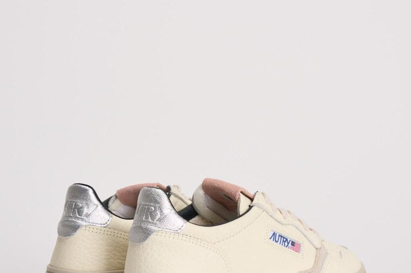 Sneakers donna Medalist panna, argento e rosa AULW LE18 AUTRY 