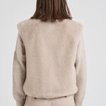 Gilet donna in eco pelliccia beige GC00071DR 1985 HERNO 