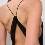 Abito donna lungo nero SORLANE BLACKLUREX IRO 