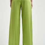 Pantalone donna in seta verde brillante 14582 6028 FORTE FORTE 