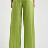 Pantalone donna in seta verde brillante 14582 6028 FORTE FORTE 