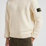 Maglia uomo Cotton Chenille panna 5100019 S00N5V0093 STONE ISLAND 