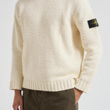Maglia uomo Cotton Chenille panna 5100019 S00N5V0093 STONE ISLAND 