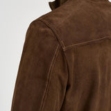 Giubbotto uomo in pelle marrone QUENTIN SUEDE85 THE JACK LEATHERS 
