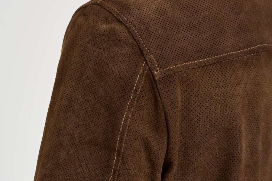 Giubbotto uomo in pelle marrone QUENTIN SUEDE85 THE JACK LEATHERS 