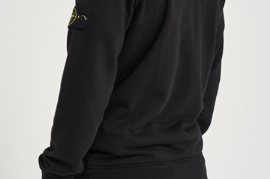 Felpa uomo con zip nera 6100061 S0051V0029 STONE ISLAND 