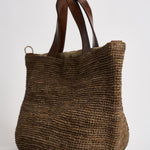 Borsa donna Mirozy in rafia marrone MIROZY DARKTEA IBELIV 
