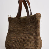Borsa donna Mirozy in rafia marrone MIROZY DARKTEA IBELIV 