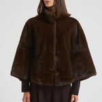 Eco pelliccia donna corta marrone 9044 PECAN SWORD 6.6.44 