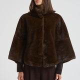 Eco pelliccia donna corta marrone 9044 PECAN SWORD 6.6.44 