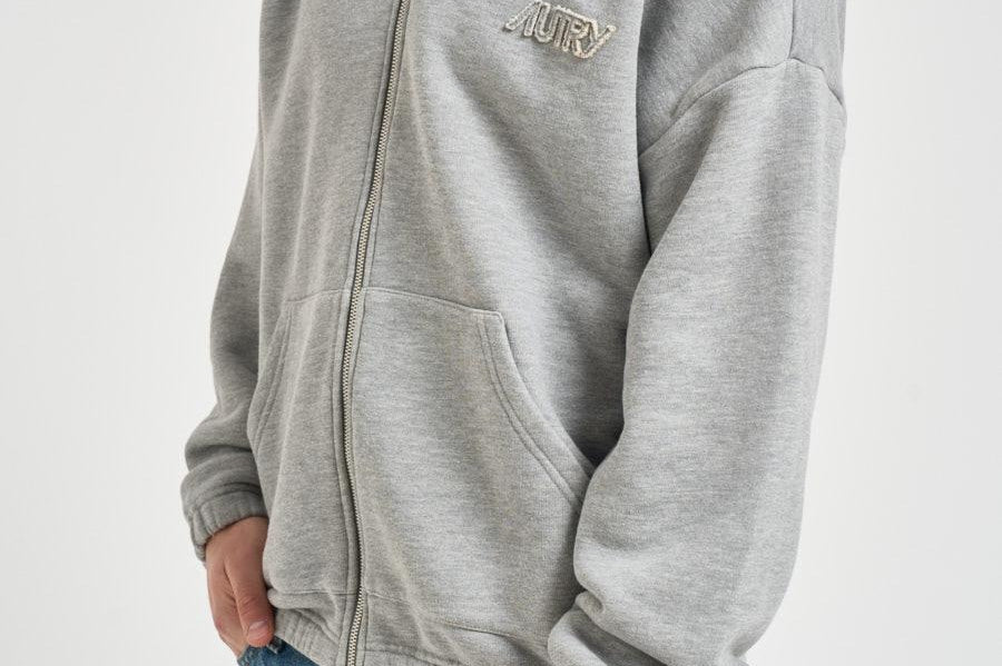 Felpa uomo cappuccio grigia HIPX 032D AUTRY 