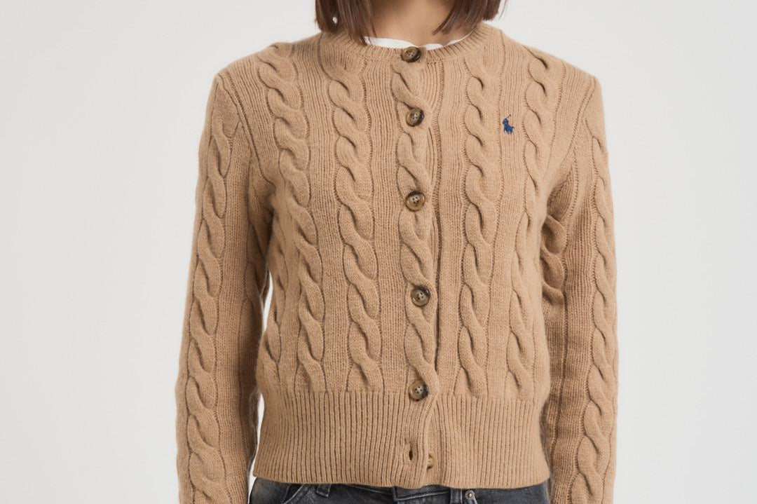 Cardigan donna cammello 211972104 001 RALPH LAUREN 