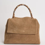Borsa donna Sveva midi in suede beige BT2006 BISCOTTO ORCIANI 