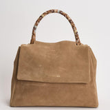 Borsa donna Sveva midi in suede beige BT2006 BISCOTTO ORCIANI 