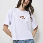 T-shirt donna bianca A15096 0NIAX100 DIESEL 
