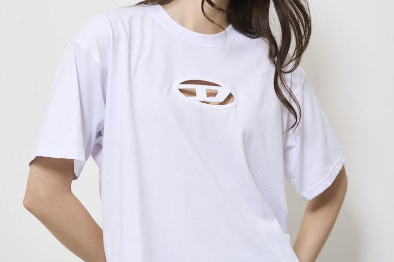 T-shirt donna bianca A15096 0NIAX100 DIESEL 