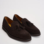 Mocassino uomo in suede marrone con nappine 3420 VISONEM23 DOUCAL'S 