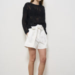 Maglia donna traforata Liya nera LIYA BLACK IRO 