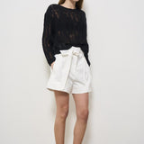 Maglia donna traforata Liya nera LIYA BLACK IRO 