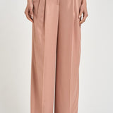 Pantalone donna a palazzo in georgette rosa E04185D 157 PESERICO 