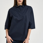 Camicia donna manica a tre quarti blu L6SK15 N08 LIVIANA CONTI 